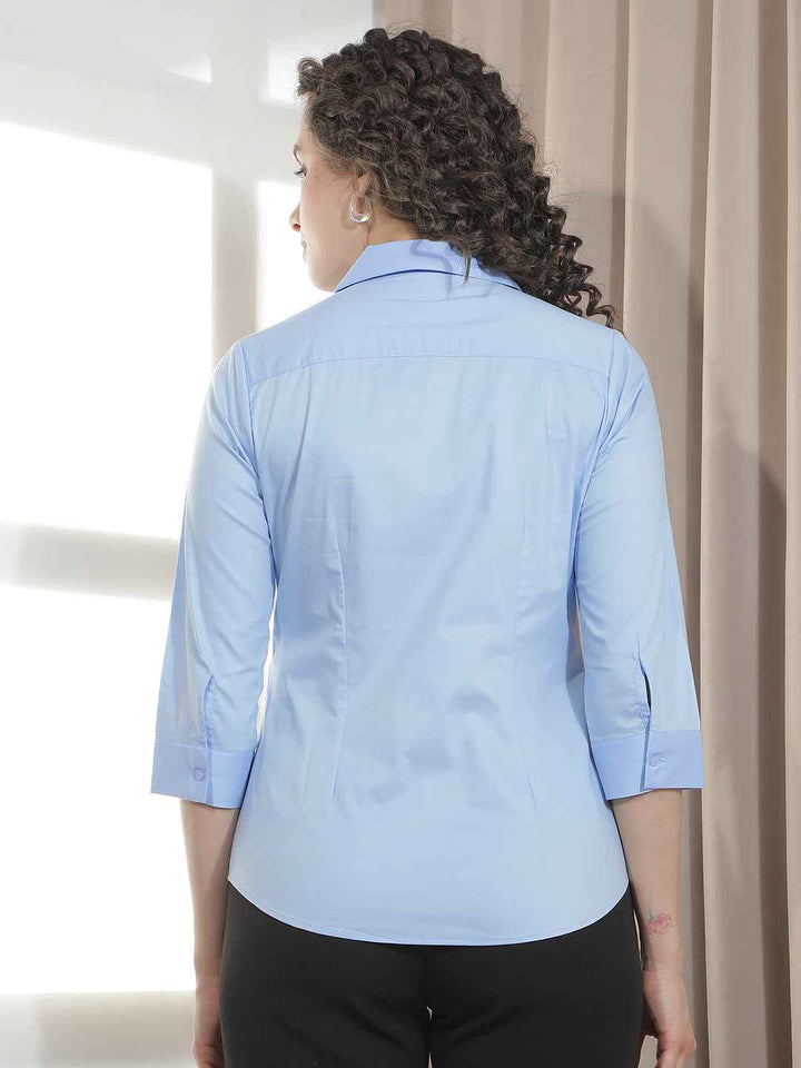 Bright Azure Sky Blue Casual Shirt