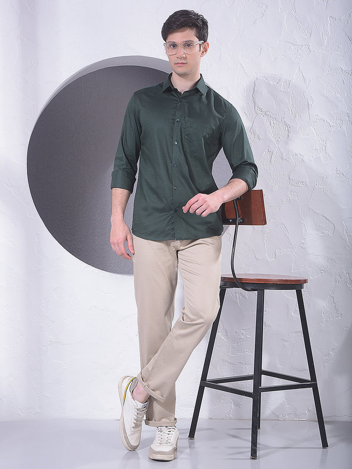 Smart Beige Straight Trousers