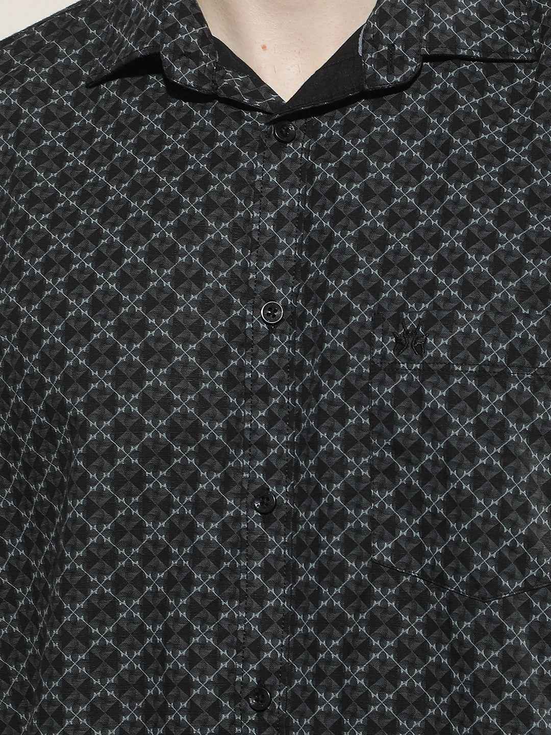 Midnight Black Printed Shirt