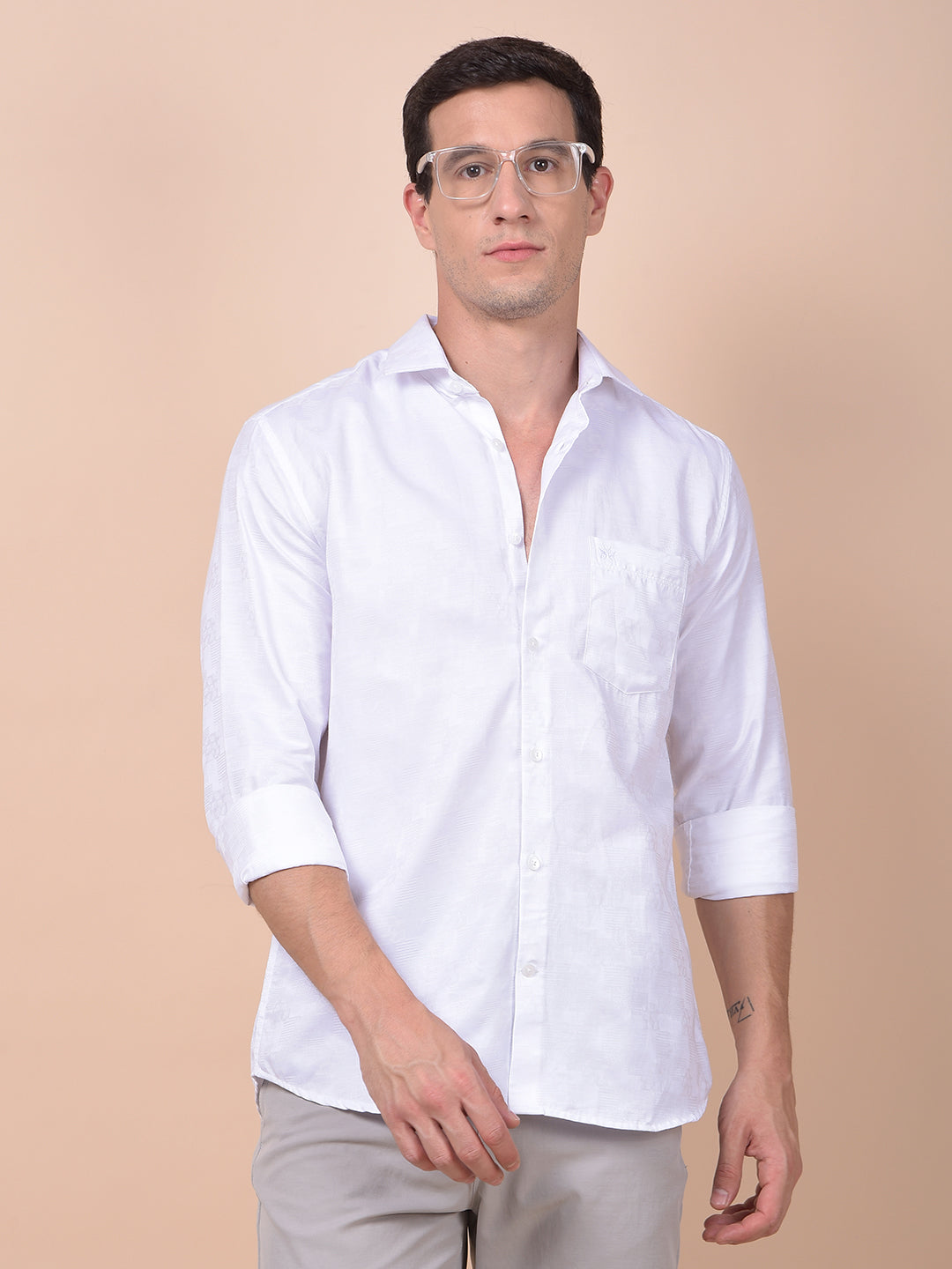 Iconic White Printed Shirt