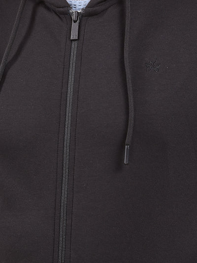 Black Hooded Neck Sweatshirt