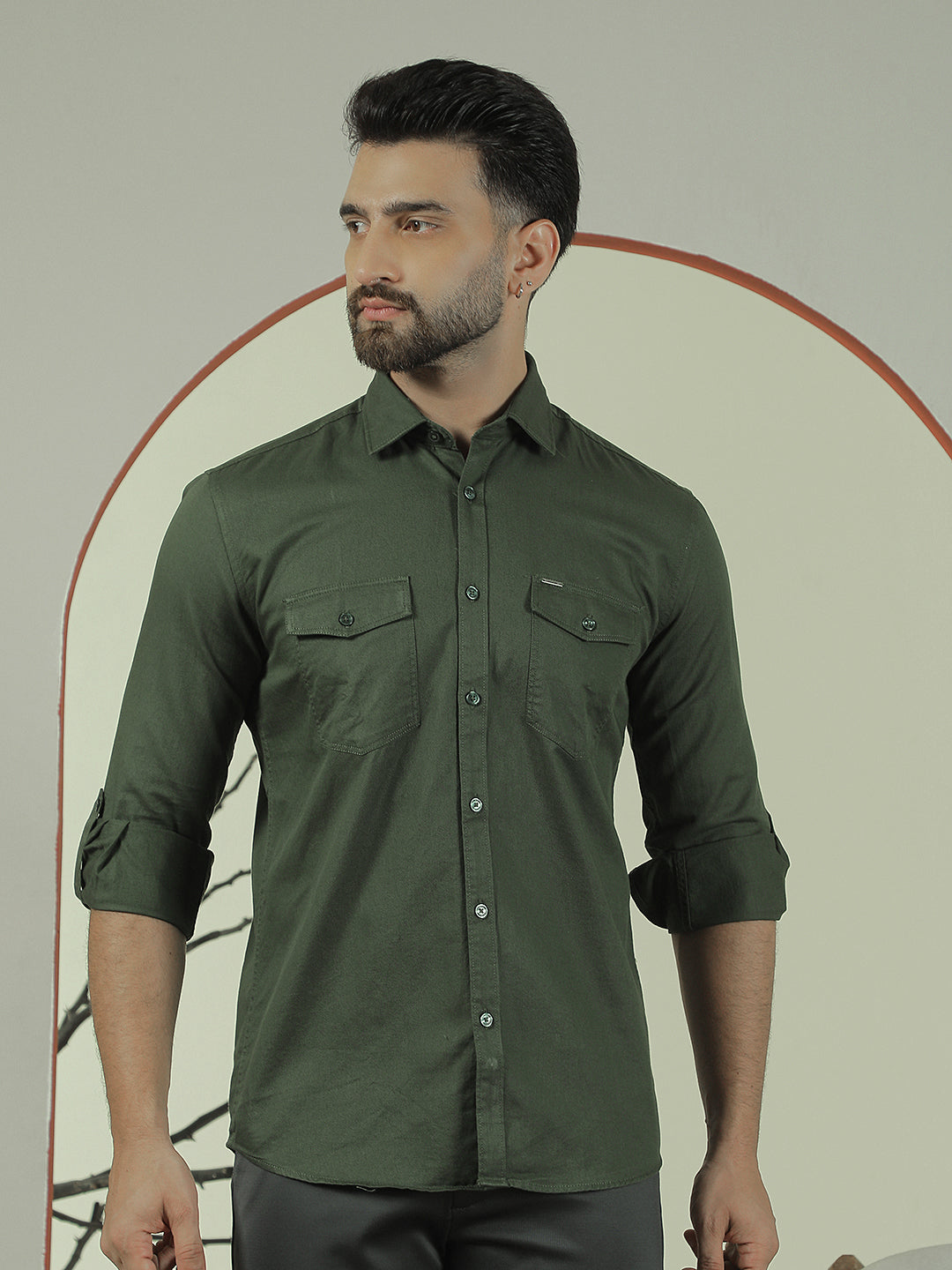 Green 100% Cotton Shirt
