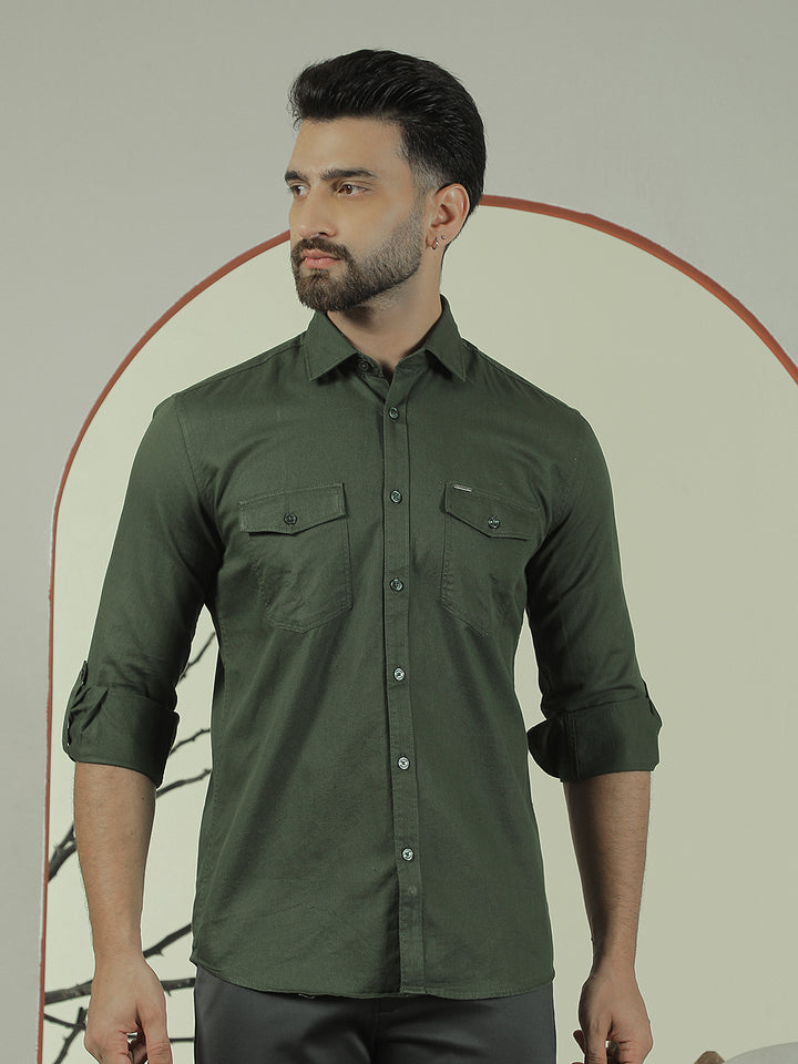 Green 100% Cotton Shirt