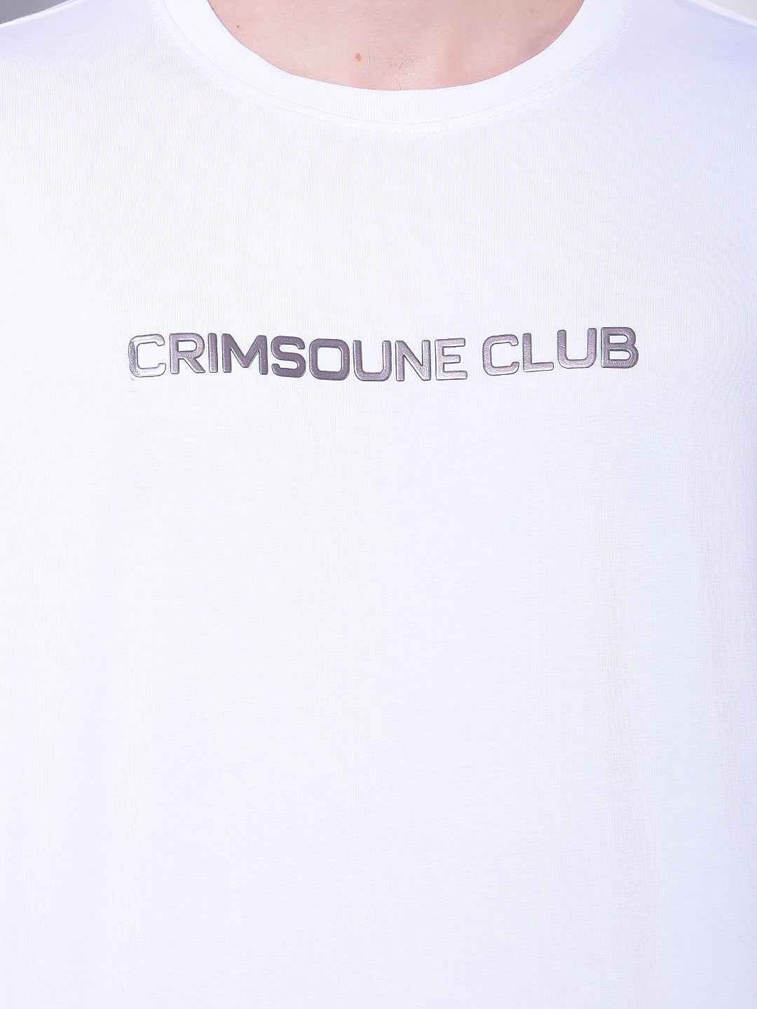 White Typographic Print T-Shirt