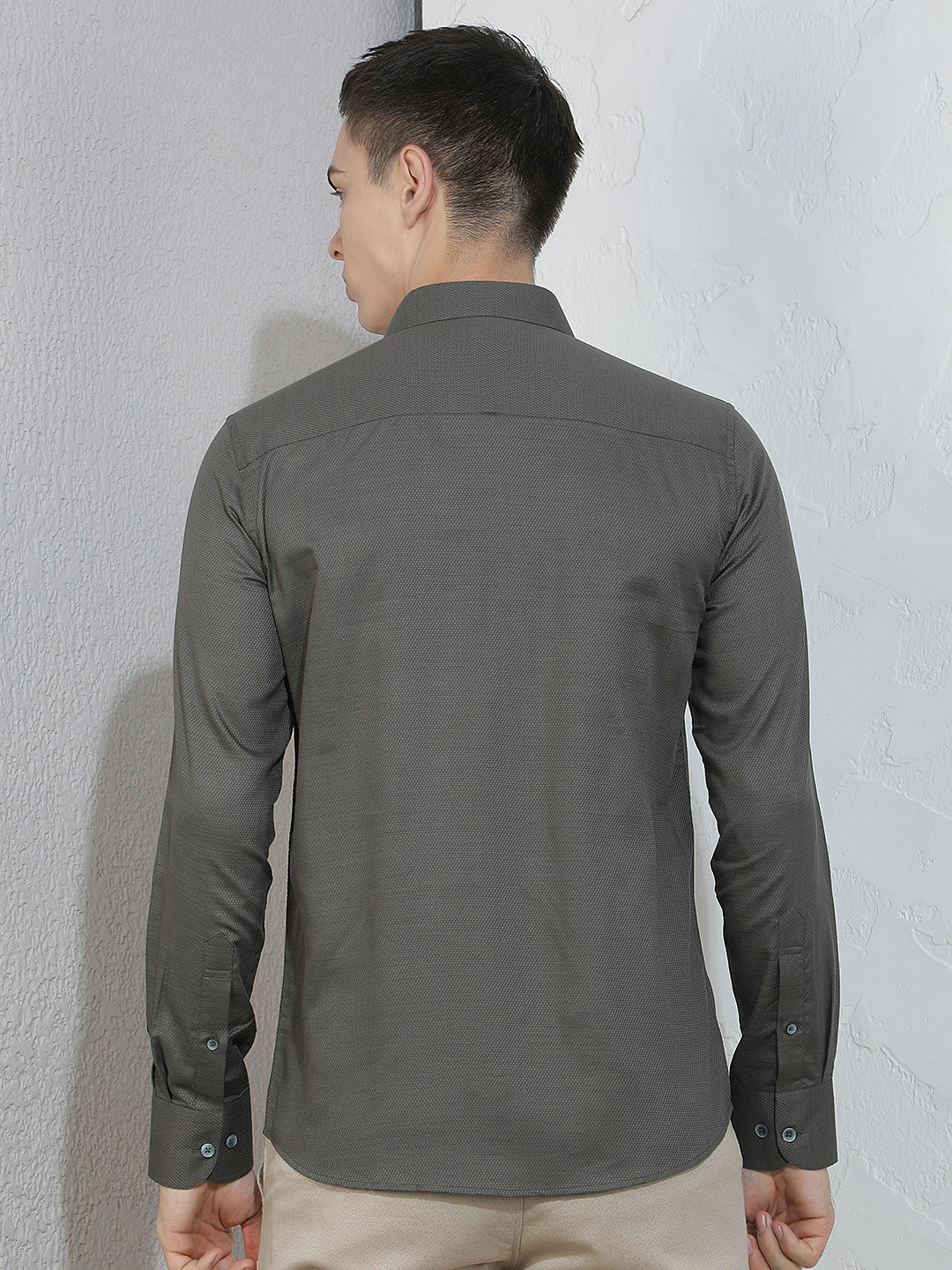 Contemporary Verdant Green Jacquard Shirt