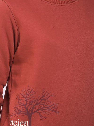 Brown Graphic Print Sweatshirt