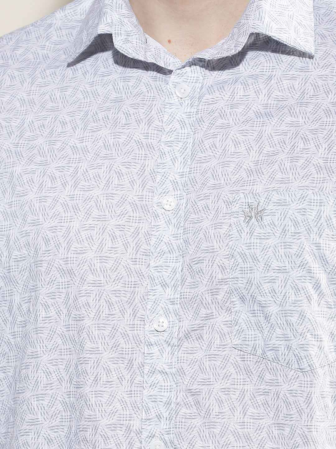 Light Grey Abstract Printed Shirt
