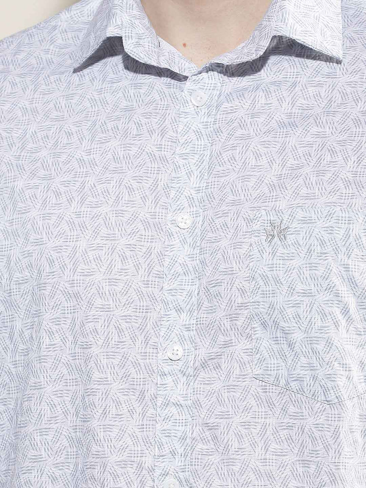 Light Grey Abstract Printed Shirt