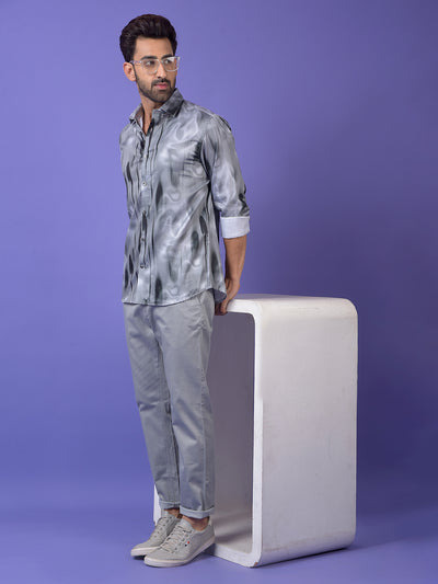 Grey Printed Shirt