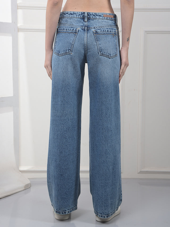 Effortless Blue Wide-Leg Jeans