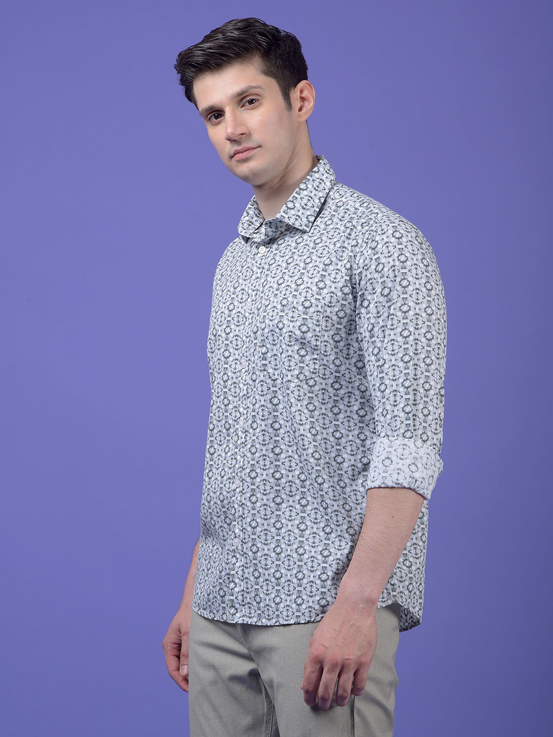 Grey Printed Shirt