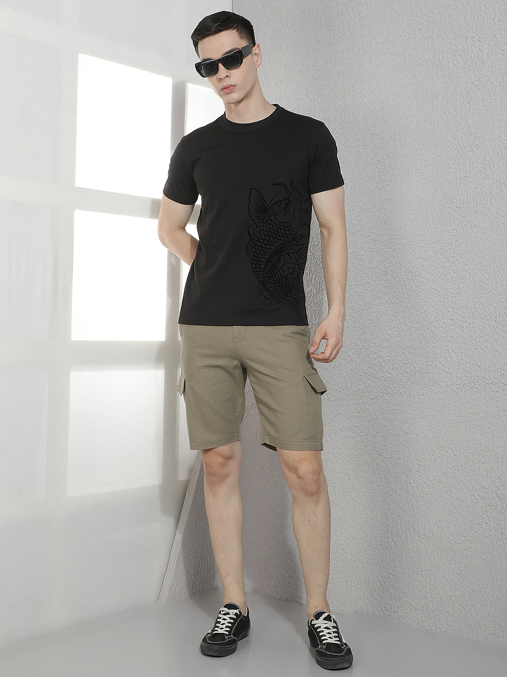 Olive 100% Cotton Shorts