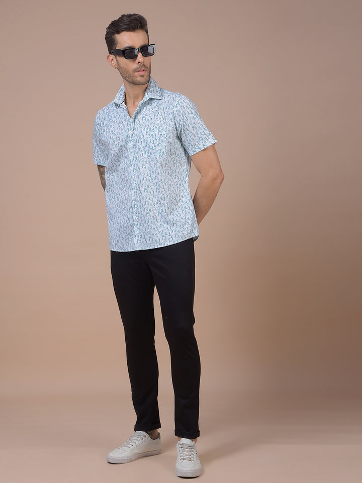 Green Printed Shirt