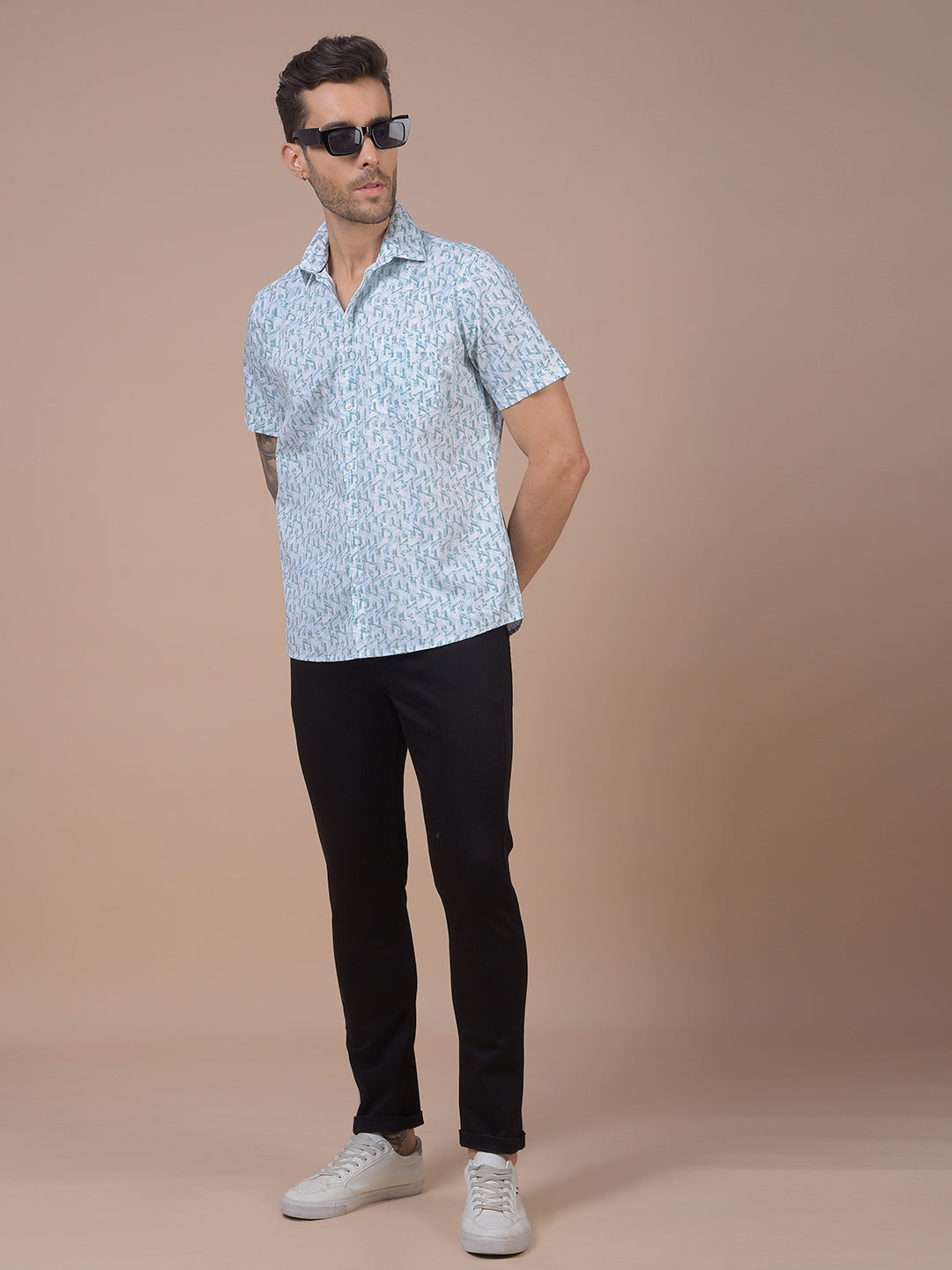 Green Printed Shirt