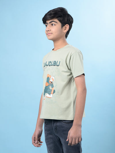 Green Graphic Print T-Shirt