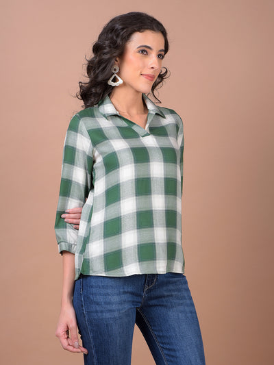 Green Checked Top