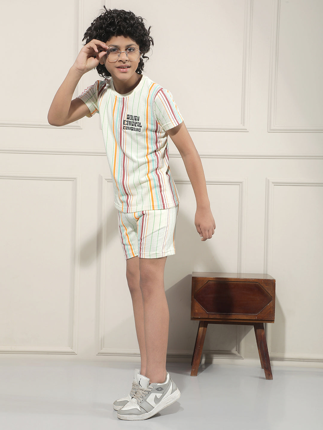 Multi-Color Vertical Stripes Shorts
