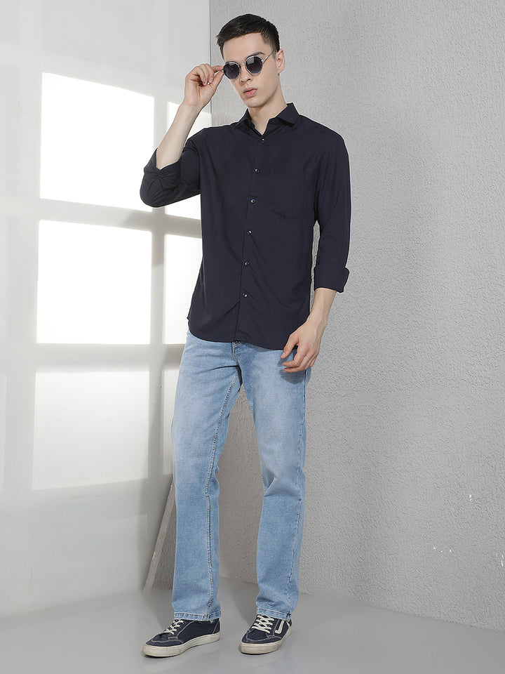 Vogue Deep Navy Modal Shirt