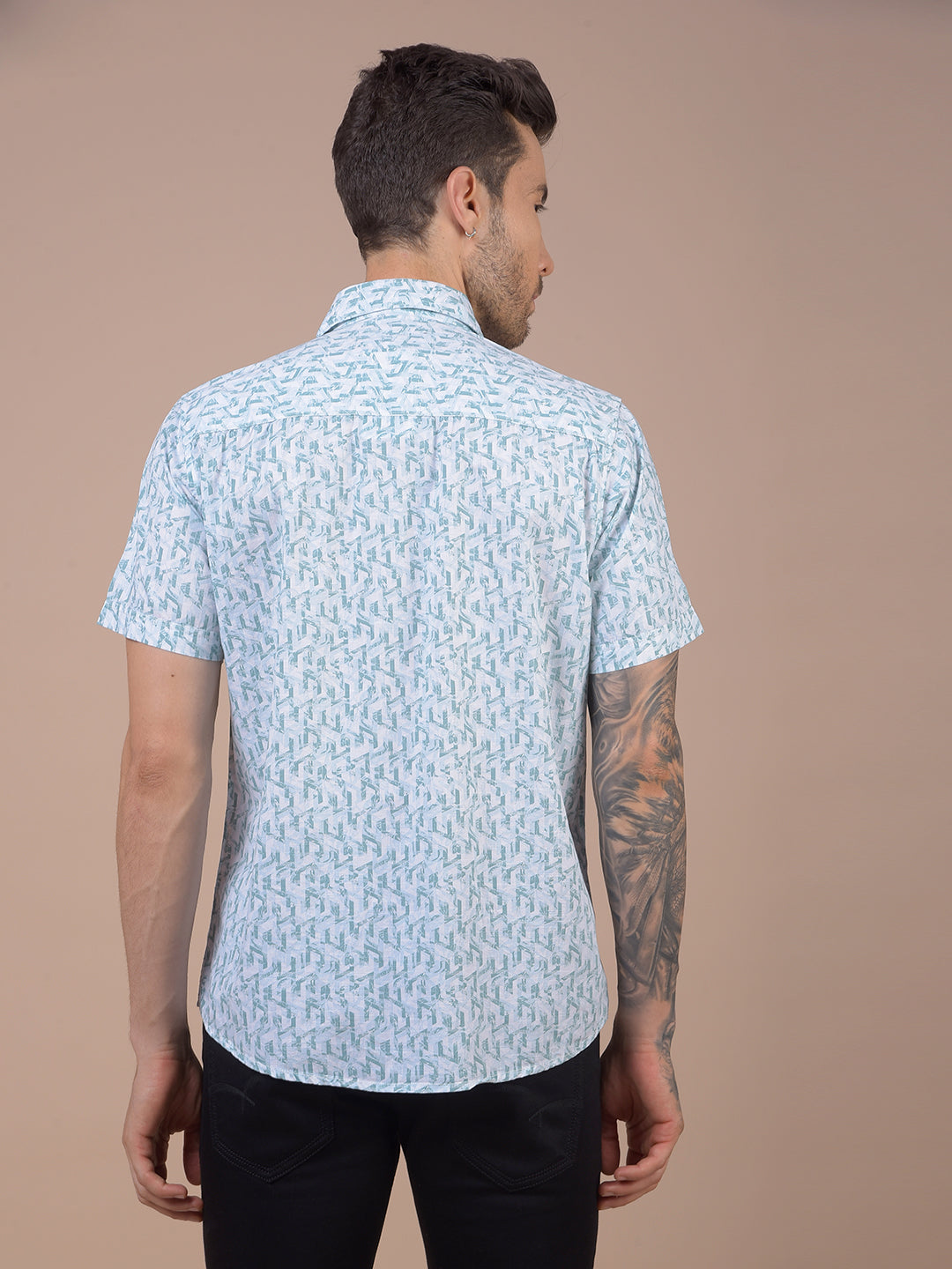 Green Printed Shirt