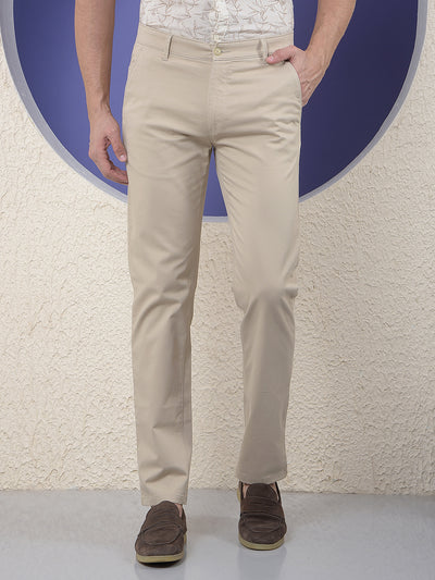 Classic Sand Beige Straight Trouser