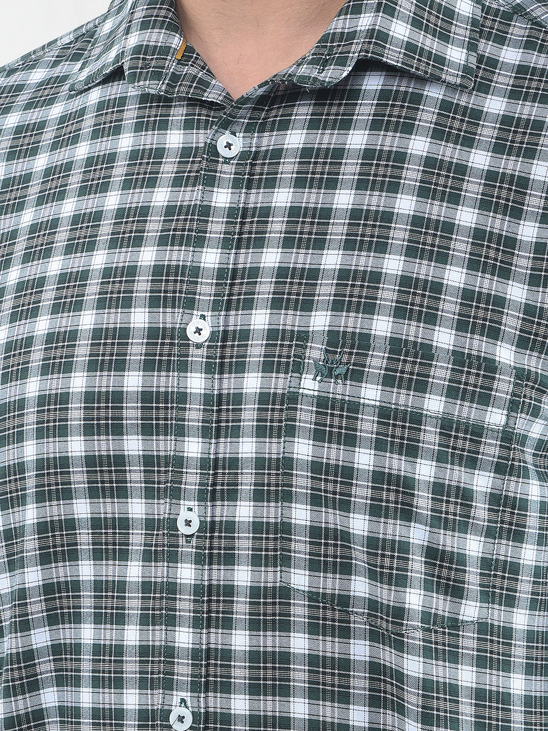 Ignite Forest Checked 100% Cotton Shirt