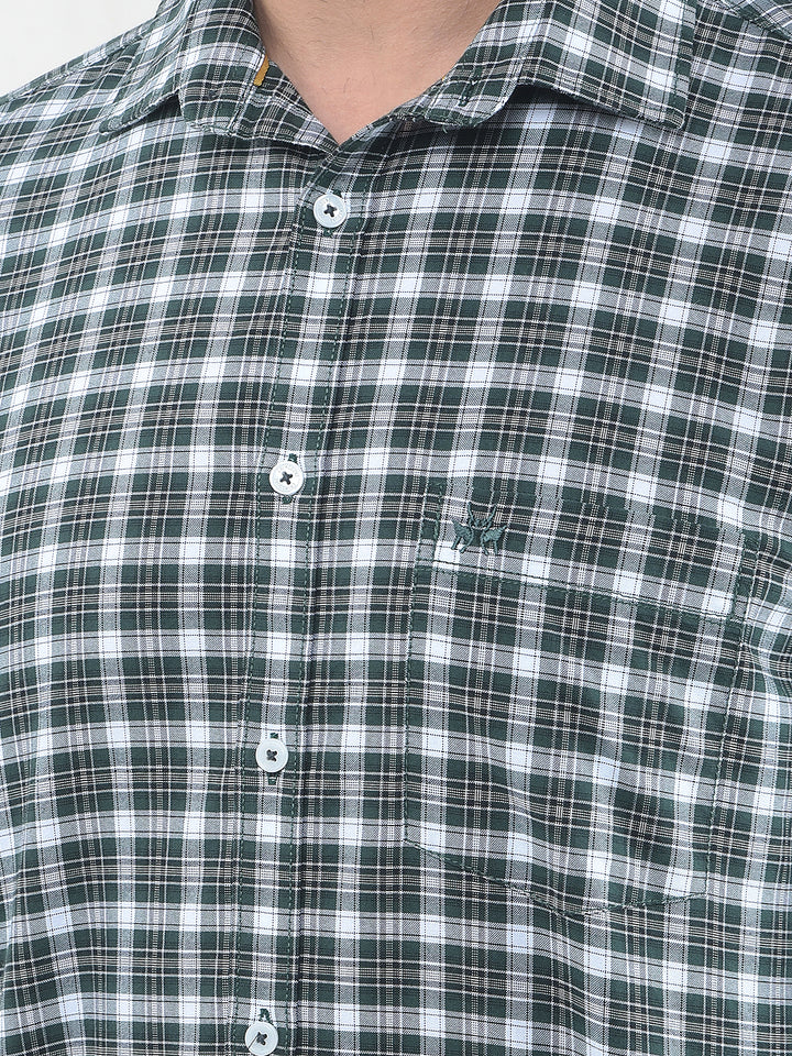 Ignite Forest Checked 100% Cotton Shirt