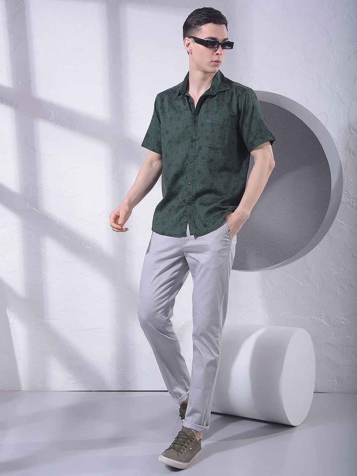 Green Floral Print Shirt