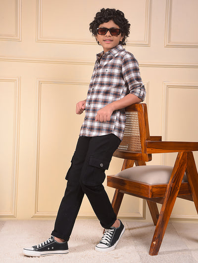Black Straight Cargo Jeans