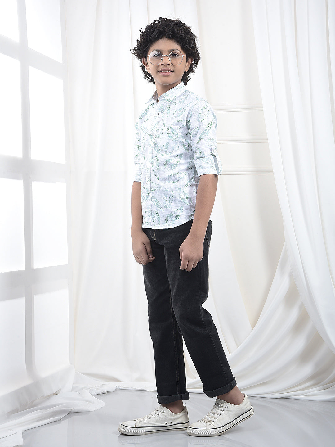 Black Dark Wash Baggy Jeans