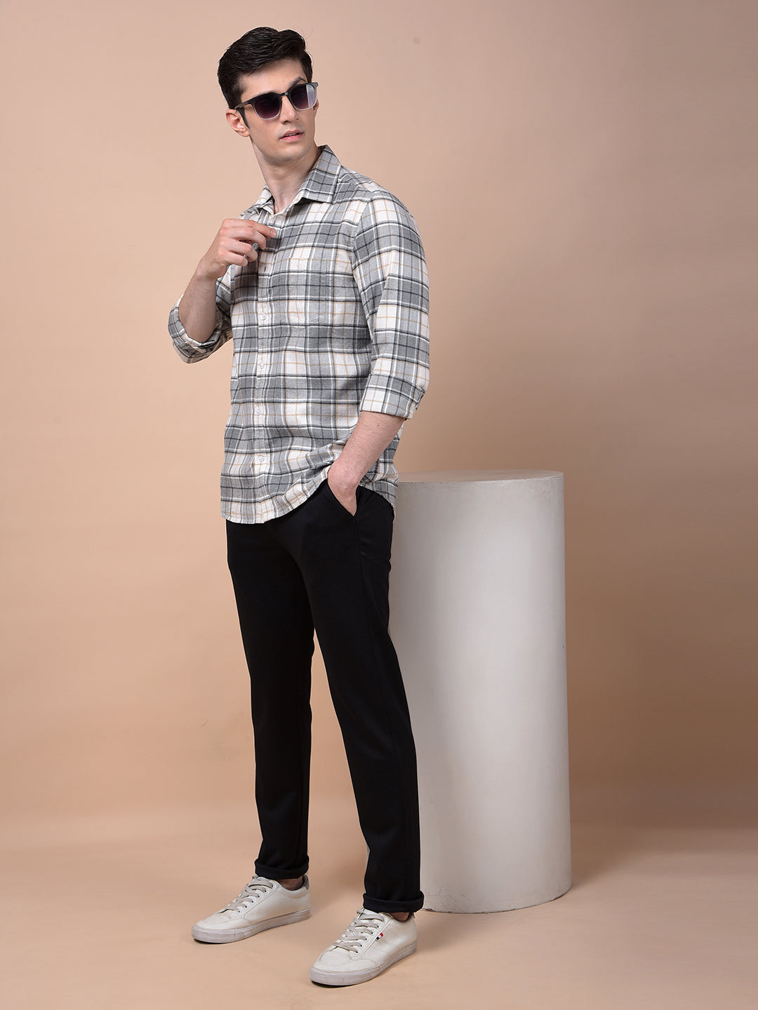 Classic Black Tailored Slim Trousers