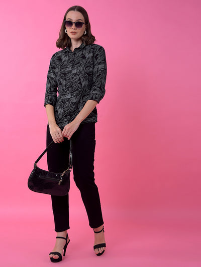 Black Printed Shirt