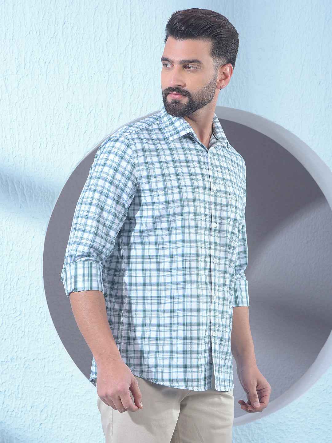 Green Checked Shirt