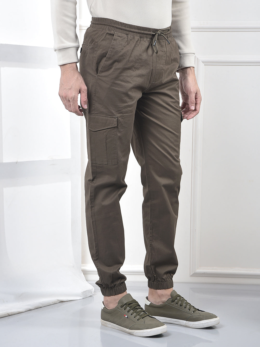 Vivid Olive Cargo Joggers