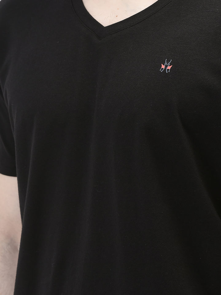 Black V-Neck T-Shirt