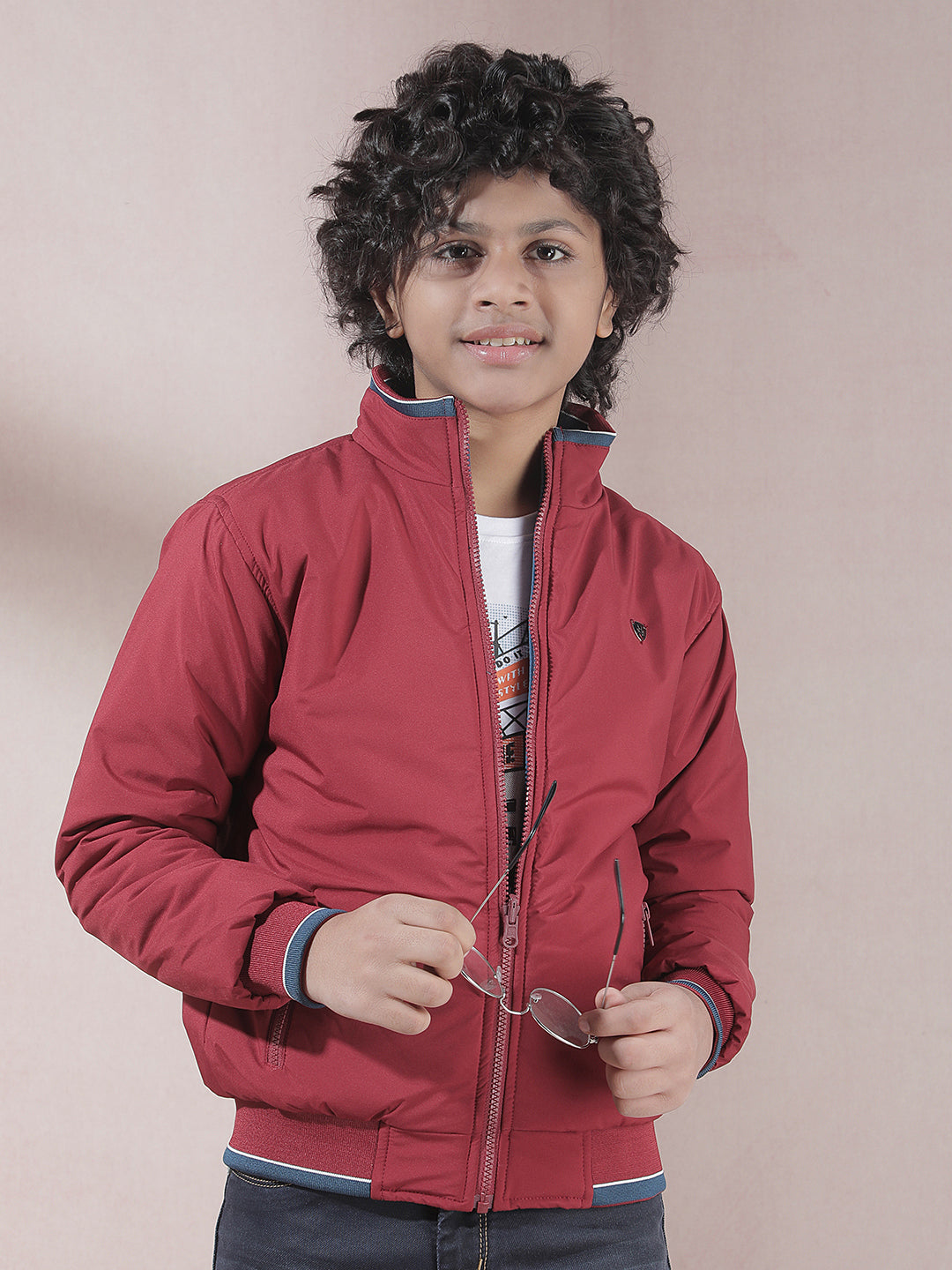 Red & Blue Reversible Padded Bomber Jacket