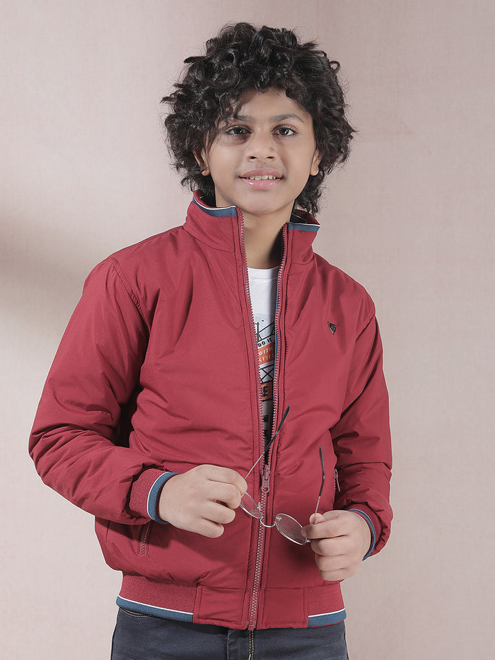 Red & Blue Reversible Padded Bomber Jacket