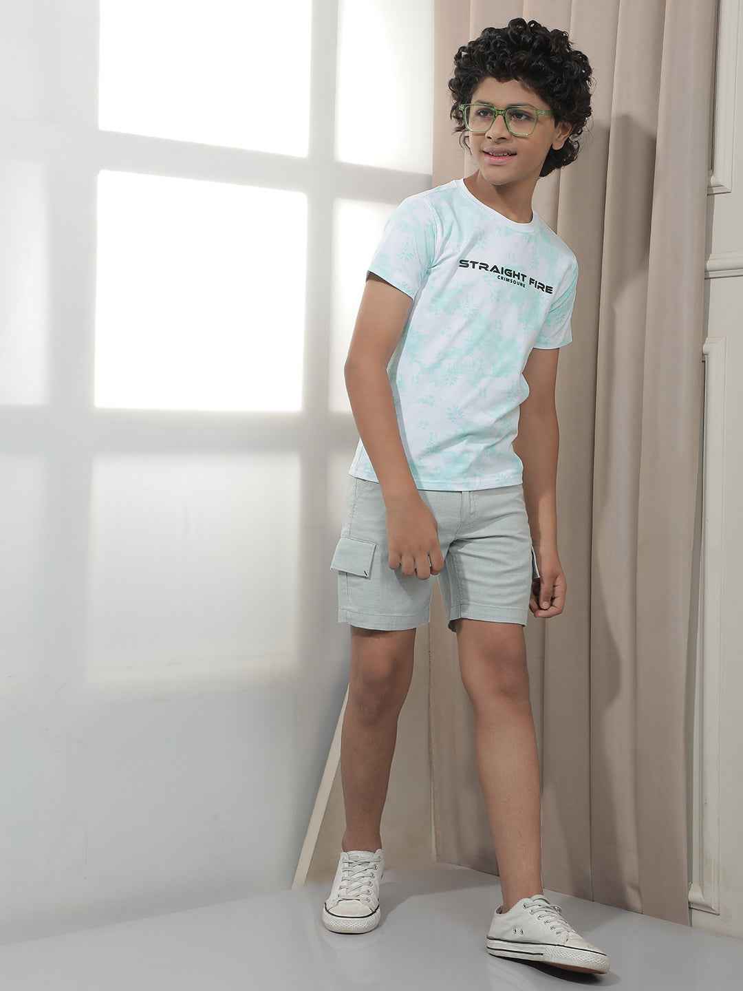 Aqua Bloom Graphic T-Shirt