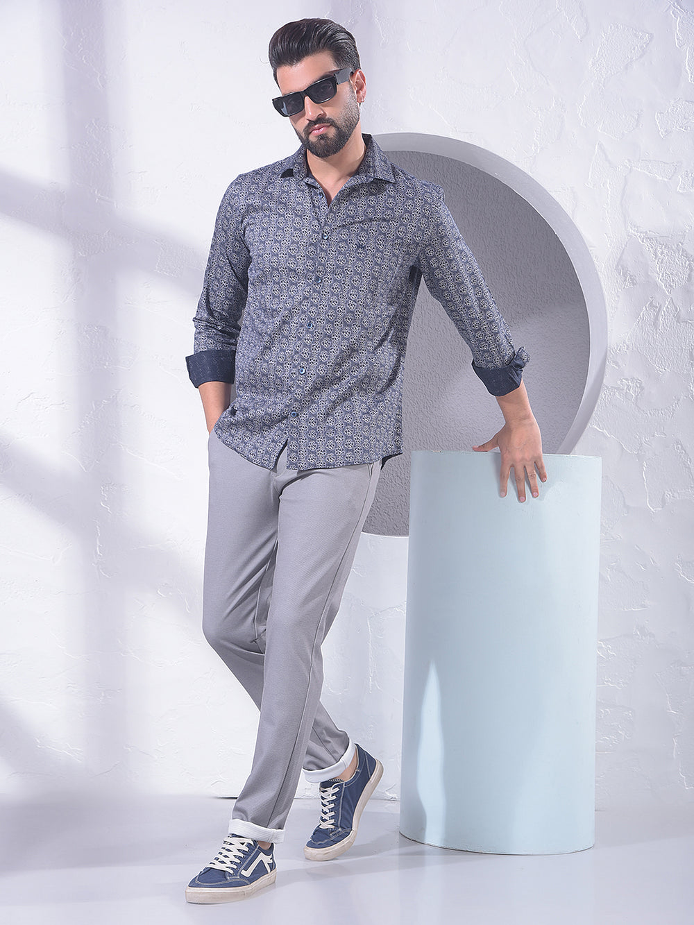 Soft Grey Knitted Trousers