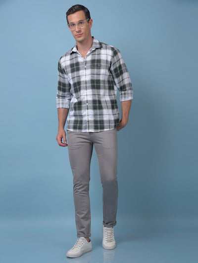 Green Checked 100% Cotton Shirt
