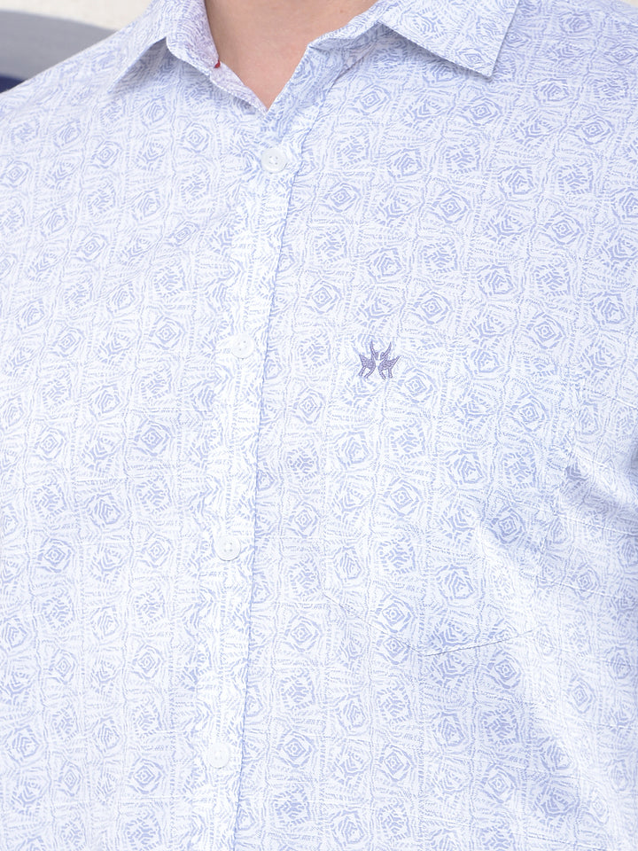 Purple SoftPrint 100% Cotton Shirt