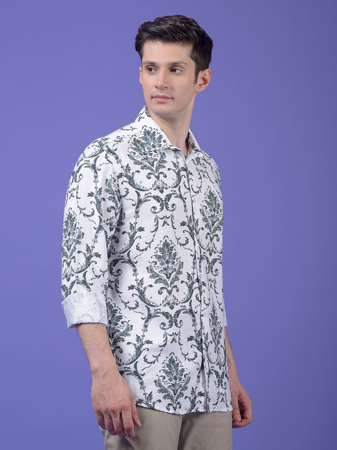 Green Floral Print Shirt