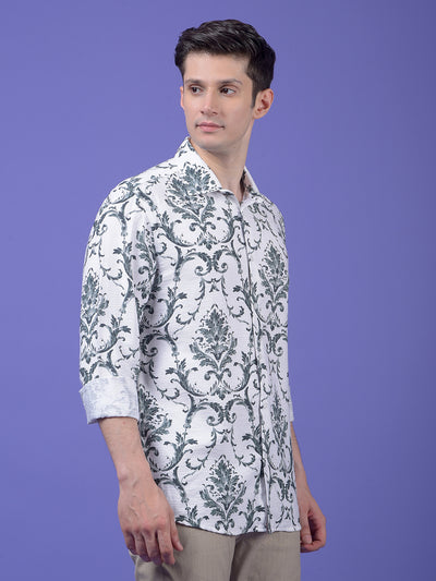 Green Floral Print Shirt