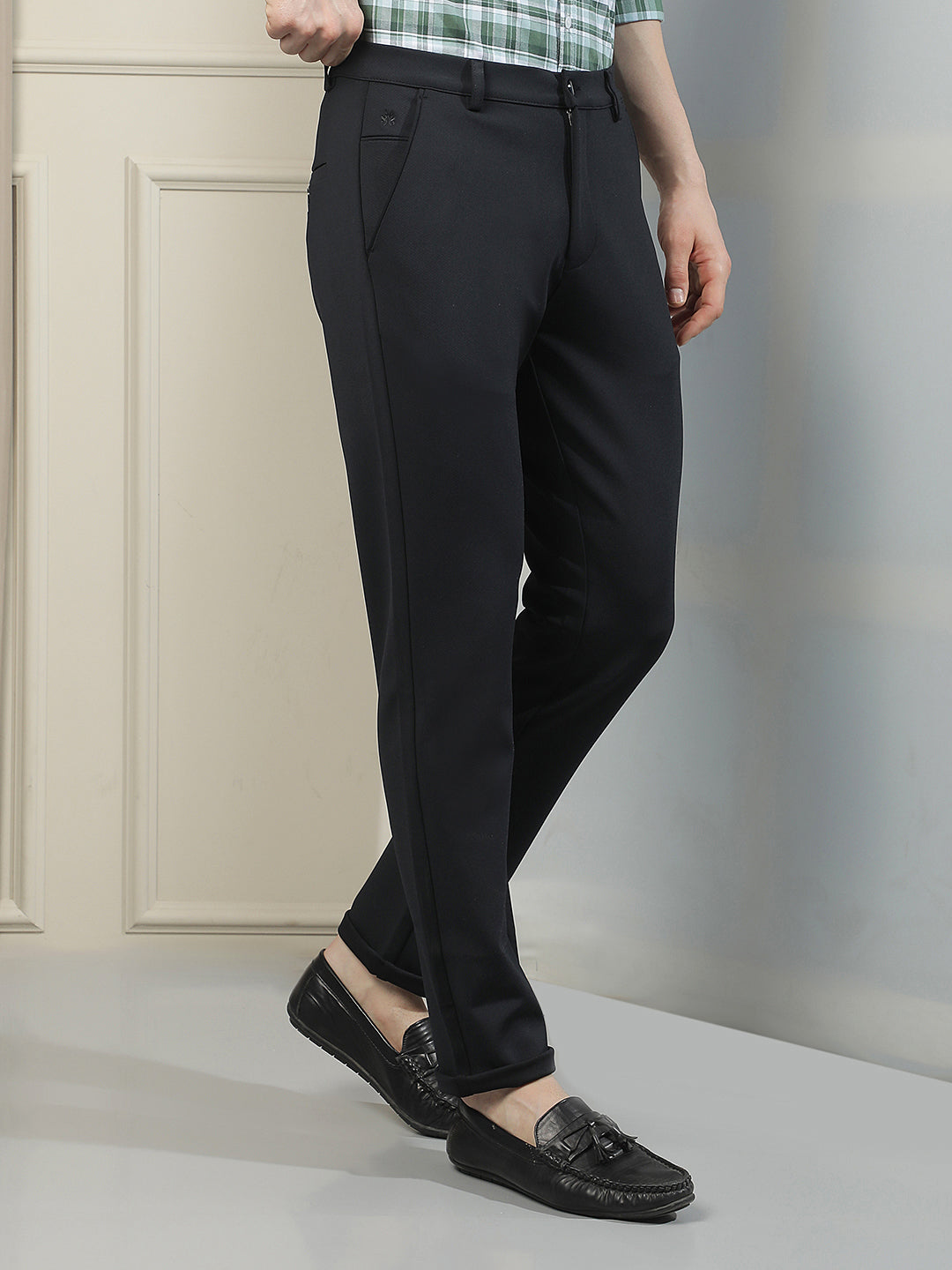 Navy Blue Knitted Trousers