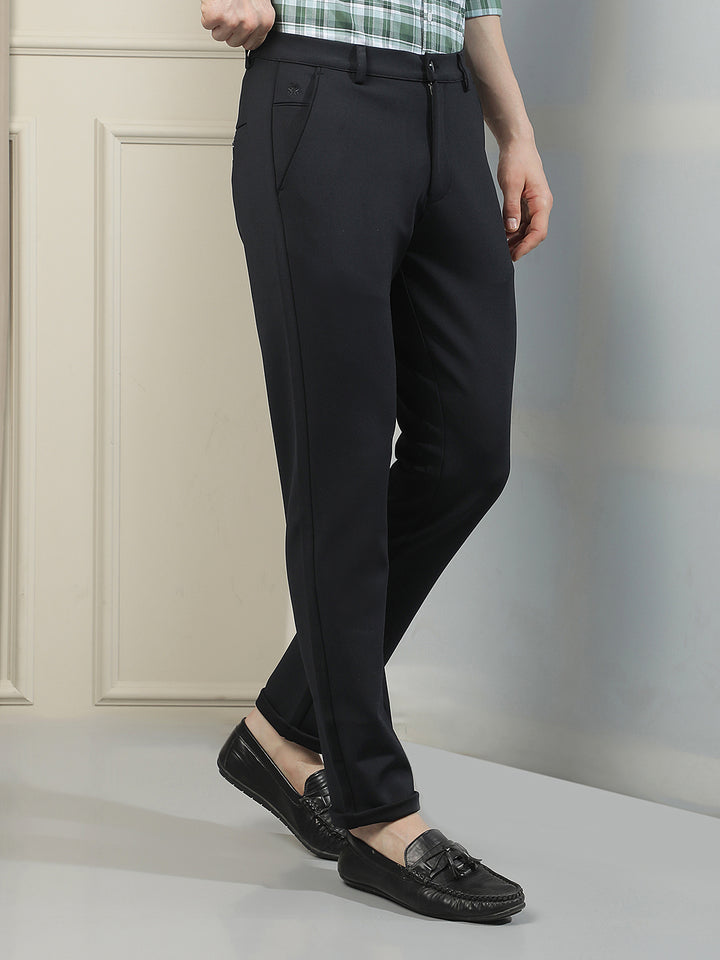 Navy Blue Knitted Trousers