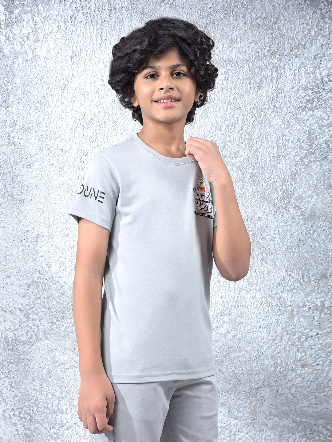 Grey Typographic Print T-Shirt