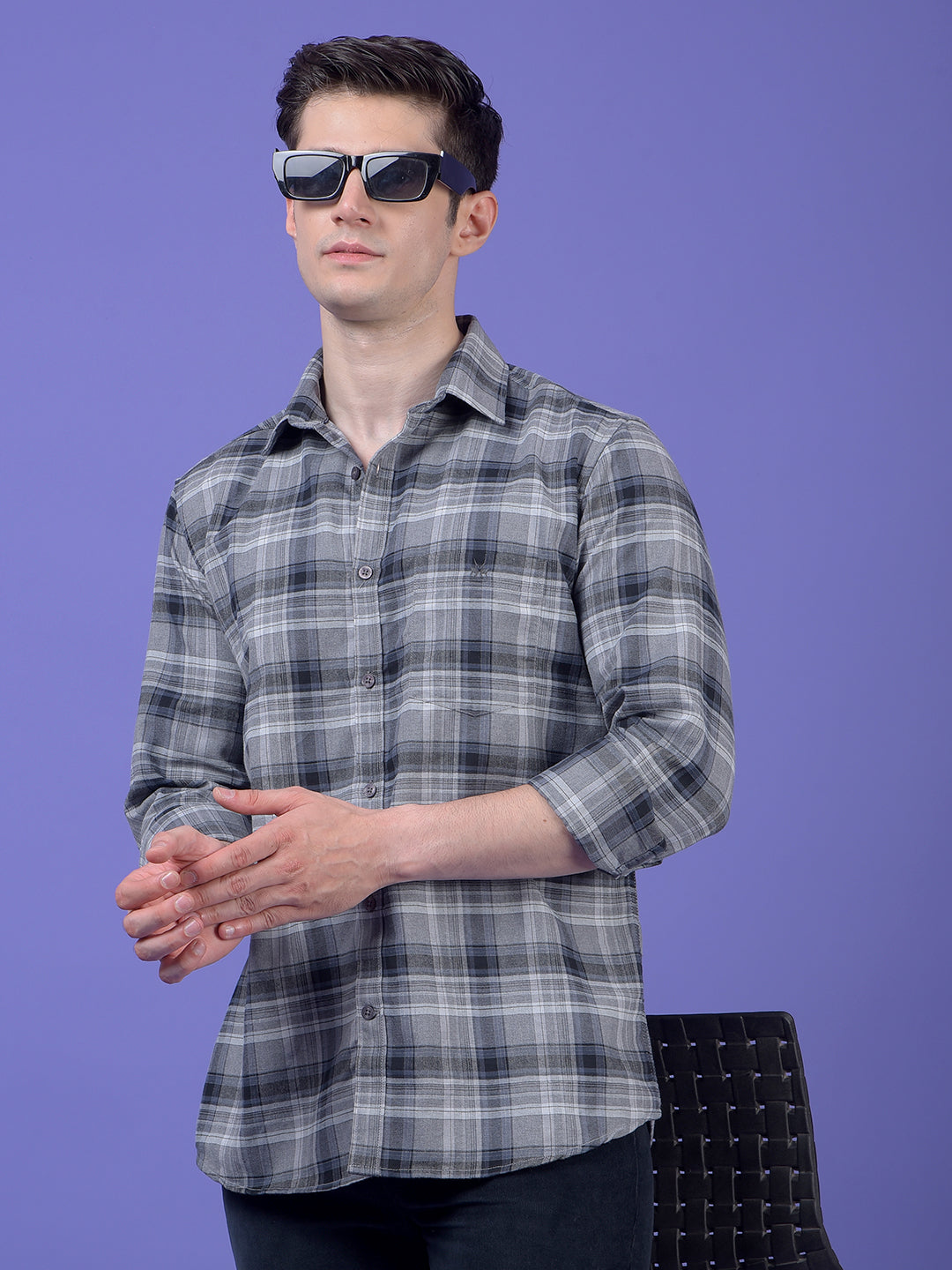 Grey Checked Shirt