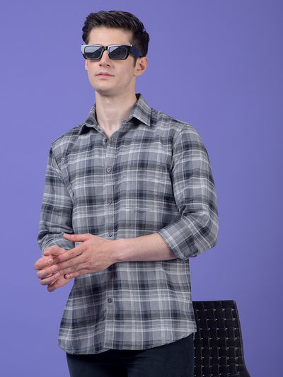 Grey Checked Shirt