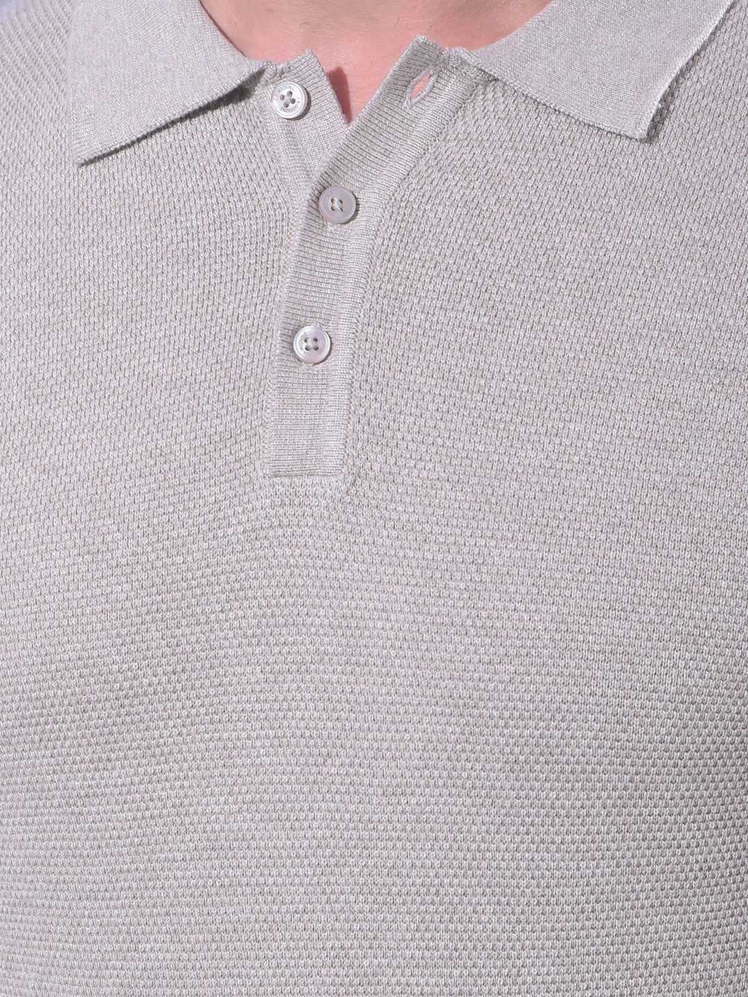 Creamy Beige Classic Polo T-Shirt
