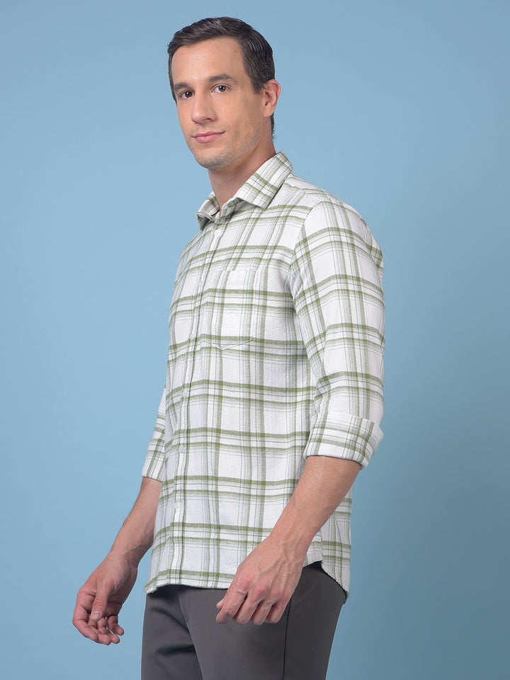 Green Checked 100% Cotton Shirt
