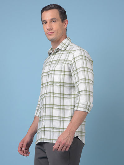 Green Checked 100% Cotton Shirt